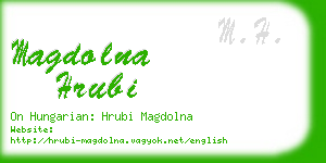 magdolna hrubi business card